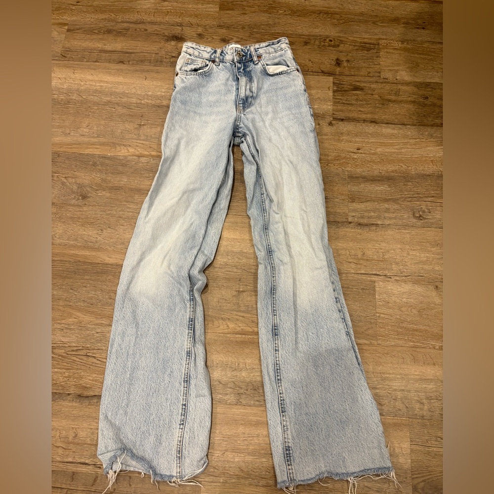 Zara Light Blue Flare Women's Jeans